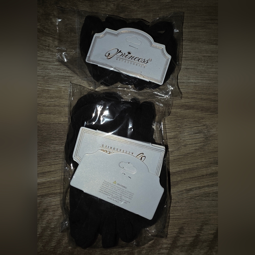 Princess Accessories Black Hair Scrunchies 3 Bags of dozen ea.